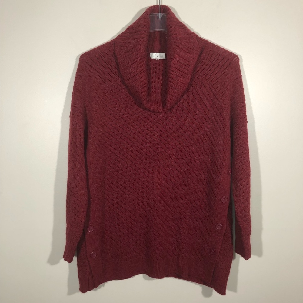 Lucky Brand Crowl Neck Knitted Long Sleeve Sweater SZ 1X